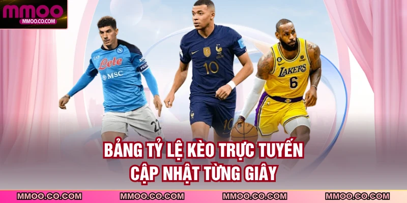 Bảng tỷ lệ kèo trực tuyến cập nhật từng giây